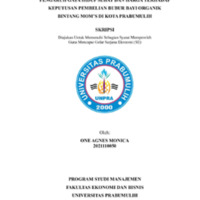 PENGARUH GAYA HIDUP SEHAT DAN HARGA TERHADAP<br /><br />
KEPUTUSAN PEMBELIAN BUBUR BAYI ORGANIK<br /><br />
BINTANG MOM’S DI KOTA PRABUMULIH