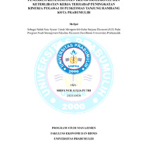 PENGARUH KEPEMIMPINAN TRANSFORMASIONAL DAN<br /><br />
KETERLIBATAN KERJA TERHADAP PENINGKATAN<br /><br />
KINERJA PEGAWAI DI PUSKESMAS TANJUNG RAMBANG<br /><br />
KOTA PRABUMULIH