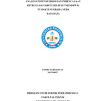 ANALISIS POTENSI EROSI DAN PERENCANAAN<br /><br />
REVEGETASI TAHUN 2025 DI PIT MENDAWAI<br /><br />
PT BAKTI NUGRAHA YUDA<br /><br />
BATURAJA